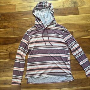 Wallflower Purple and Pink Striped Hoodie